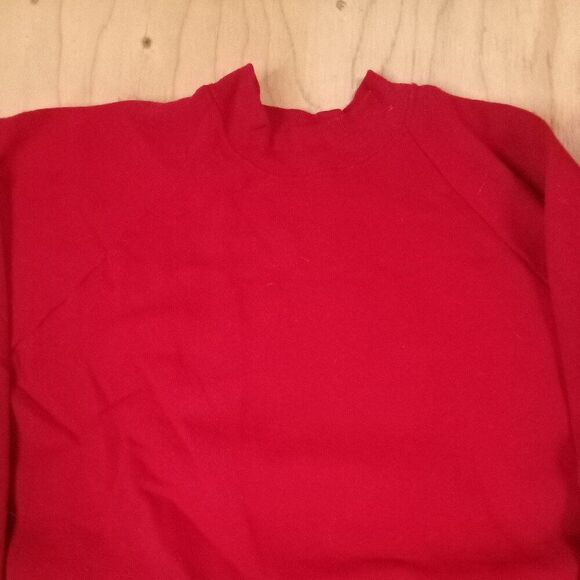Vintage Fruit of the Loom Blank Crewneck Sweatshirt Red - Picture 1 of 5